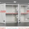 FIMELLO Wall Cabinet, Bathroom Wall Cabinet,Farmhouse Wall Mounted Cabinets for Kitchen Garage Laundry Storage, Medicine Cabinet with 3 Door and Shelves, Laundry Room Wall Cabinets,White