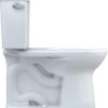 TOTO Drake Two-Piece Elongated 1.6 GPF Universal Height TORNADO FLUSH Toilet with CEFIONTECT, Cotton White - CST776CSFG#01