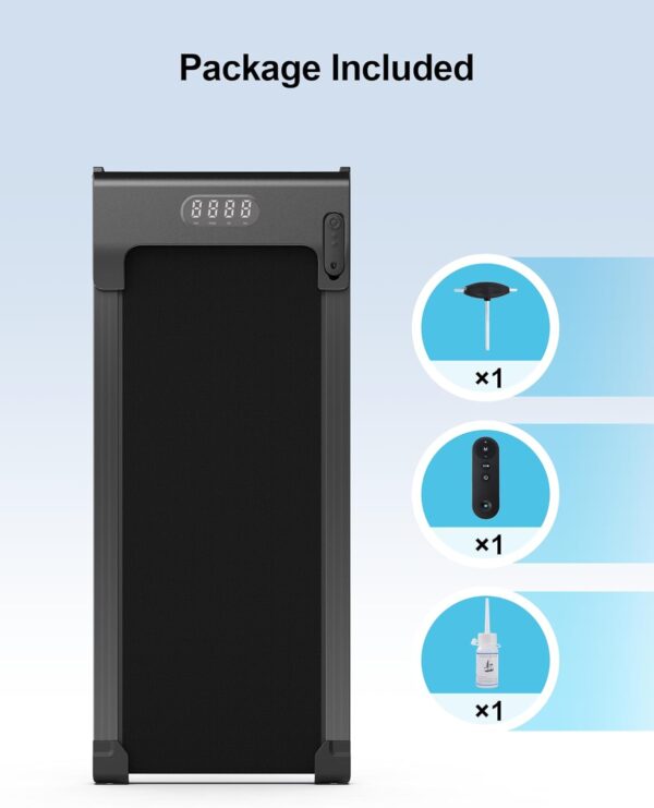 Walking Pad Under Desk Treadmill, Portable Small Treadmills for Home and Office, 2.5HP Super Quiet Brushless Motorized Walking Jogging Running Machine with Remote Control