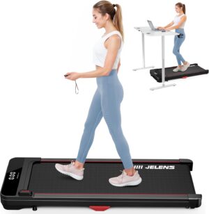 Walking Pad, Under Desk Treadmill, 2.5HP Portable Treadmills for Home/Office, Walking Jogging Machine with Remote Control, LED Display