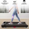 Walking Pad, Under Desk Treadmill, 2.5HP Portable Treadmills for Home/Office, Walking Jogging Machine with Remote Control, LED Display