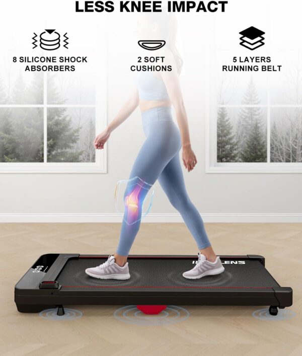 Walking Pad, Under Desk Treadmill, 2.5HP Portable Treadmills for Home/Office, Walking Jogging Machine with Remote Control, LED Display