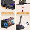 2 in 1 Portable Treadmill and Walking Pad for Home/Office, Foldable with Remote Control, APP, and LED Display