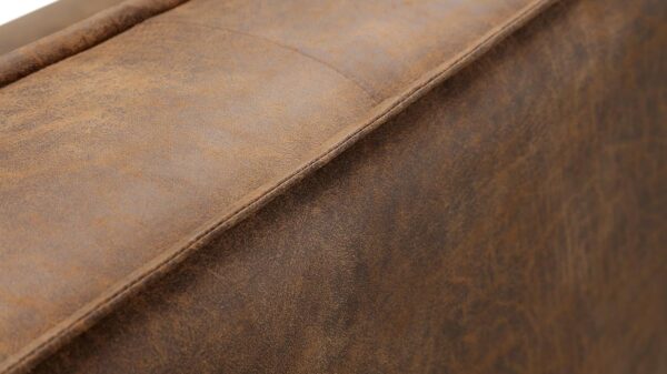 CHERS 83.3" Mid Century Modern Sofa, Luxury French Mixed Fabric Couch with Tight Back, Square Armrest Lounge Sofas for Living Room, Apartment, Bedroom, Office, Chestnut