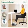 Snailax Footrest for Under Desk at Work, Heated Ergonomic Foot Stool, Adjustable Height, 2 Heating Levels & 3 Vibrating Massage Modes, Gaming Office Home Use