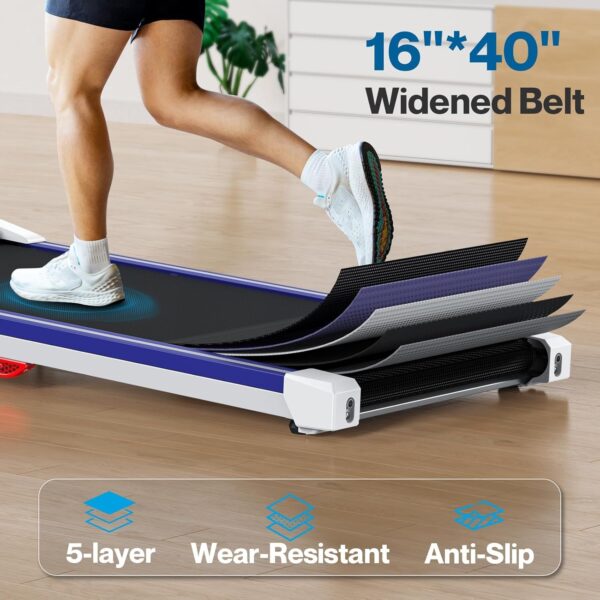 COZYINN 10% Incline Walking Pad - 2.5HP 7.6MPH 340+lb Capacity Treadmills for Home, Portable Foldable Adjustable Incline Treadmill with 41 * 16inch Wide Running Area, Mute Control, Works with KINOMAP