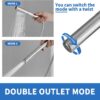 RUMOSE Matte Black Shower Panel Tower System, 5-Function Shower Faucet Set LED Light Rainfall Shower Head Digital Display with Massage Jets Tub Spout Shower Shelves, Stainless Steel, Wall Mount