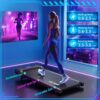 YHR Incline Walking Pad 3 in 1 Under Desk Treadmill, 2.5HP Low Noise Walking Treadmill, Portable Jogging Running Machine for Home Office, APP Remote Control, LED Display, Installation Free