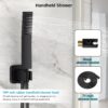 71zDQWZGVtL._AC_SL1500_.jpg Black Shower Faucet Set, Rainfall Shower System with Rain Shower Head and Handle Set, Wall Mounted Shower Fixtures, Full Metal Trim Repair Kit 10 inch Matte Black (With Shower Valve)