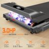 Folding Treadmill, 3.0HP Portable Foldable Treadmills for Home with 12 Preset Programs, LED Display, Compact Small Treadmill for Office, Walking Pad Treadmill, 300 LBS Capacity