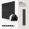 Two Wood Slat Acoustic Panels for Wall and Ceiling, 3D Fluted Wood Veneer Paneling, 94.5" x 8" Each Soundpoof Wooden Slat Wall Panel - Black Oak