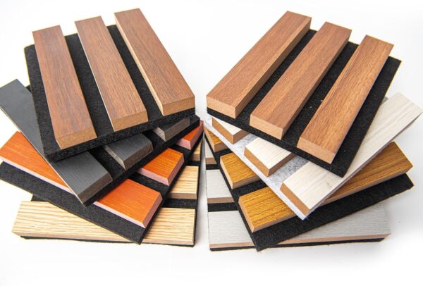 Art3d Wood Slat Acoustic Panels for Stylish Decor and Noise Reduction, 3D Textured Panel for Ceiling and Wall, Samples Pack
