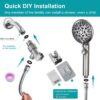 81IHZ9d2XL._AC_SL1500_.jpg Handheld Shower Head with On Off Switch 8-Mode High Pressure Showerhead with 79 Inches Extra-long Stainless Steel Hose and Bracket PLUS Extra Low-Reach Adhesive Wall Mount for Kids,Silver…