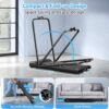 THERUN Walking Pad Treadmill, 2.5 HP Under Desk Treadmill, 2 in 1 Foldable Treadmill for Home, Walking Pad with Handle Bar, 15" Widened Running Belt, Treadmill with Remote Control & LED Screen
