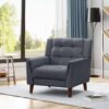 81-16LCmS0L._AC_SL1500_.jpg Christopher Knight Home Evelyn Mid Century Modern Fabric Arm Chair, Dark Gray, Walnut