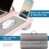 LAPGEAR Home Office Lap Desk with Device Ledge, Mouse Pad, and Phone Holder - Pink - Fits up to 15.6 Inch Laptops - Style No. 91584
