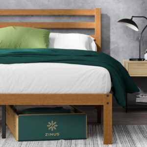 ZINUS Leah Bamboo Platform Bed Frame with Headboard, No Box Spring Needed, Wood Slat Support, Easy Assembly, Full
