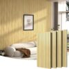 4-Pack Acoustic Wood Panels for Wall (48" x 27") – Stylish Soundproof Slat Panels with Wood Finish for Noise Reduction and Indoor Wall & Ceiling Decoration