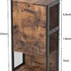 Farmhouse Medicine Cabinets, Small Bathroom Cabinet Wall Mount, Brown Bathroom Wall Cabinet, 3-Tier Wall Mounted Storage Cabinet for Small Spaces, Living Room, Laundry