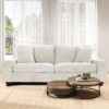 88.58" Chenille Sofa Couches for Living Room, 3 Seater Sofa with 2 Pillows, Small Modern Love seat Couch for Small Spaces, Office (Beige, 88.58 inches)