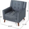 814HGOCSk-L._AC_SL1500_.jpg Christopher Knight Home Evelyn Mid Century Modern Fabric Arm Chair, Dark Gray, Walnut