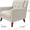 814t57Tc9rL._AC_SL1500_.jpg Christopher Knight Home Evelyn Mid Century Modern Fabric Arm Chair, Beige & Walnut