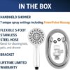 Waterpik High Pressure Hand Held Shower Head With Hose, PowerPulse Massage 7-Mode, Chrome XPB-763ME