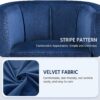 Yaheetech Velvet Accent Chair, Modern and Comfortable Armchairs, Upholstered Barrel Sofa Chair for Living Room Bedroom Waiting Room, Set of 2, Blue