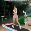 WELLFIT 10% Incline Walking Pad, 265/300+lbs Capacity Under Desk Treadmills, 29lb Lightweight Smart Treadmill with Widen Belt, Portable Treadmills Work with KINOMAP Apple Health for Home Office Small