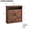 Bathroom Wall Cabinet, Farmhouse Medicine Cabinet, 24" Wide Bathroom Cabinet with Drawer, Adjustable Shelf, Double Barn Doors, Storage Cabinet for Bathroom, Kitchen, Living Room, Brown
