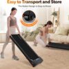 Walking Pad Treadmill with Incline,Treadmills for Home and Office,340 Lb Capacity,4 in 1 Portable Under Desk Treadmill with APP and Remote Control,Large LED Display