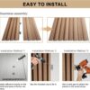 8-Pack WPC Slat Wall Panels, 96 x 6 in Decorative Acoustic Slats 3D Wall Panels, Water-Proof and Easy Installation, Dark Walnut