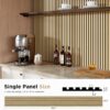 Wood Slat Acoustic Panels, 106" x 20.5" Each Soundpoof Wooden Slat Wall Panel - White Oak, 2 Pack