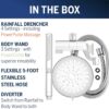 Waterpik High Pressure Handheld Wand and Rain Shower Head Combo with 8-Foot Long Metal Hose, BodyWand Spa System with 7 Spray Modes for Hair and Body, Chrome