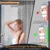 SR SUN RISE SRSH-F5043 Bathroom Luxury Rain Mixer Combo Set Wall Mounted Rainfall Shower Head System Polished Chrome, (Contain Faucet Rough-in Valve Body and Trim)