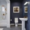 Swiss Madison SM-1T257 Sublime II Compact 24" Length One Piece Toilet Dual Flush 1.1/1.6 GPF with Side Holes, Glossy White
