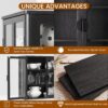 56" Black Wall Storage Cabinets,Kitchen Wall Cabinets with Glass Doors,Over The Toilet Storage Cabinets with Tempered Glass, Upper cabinets for Launtry, Kitchen,Bathroom, 28 inch X 2PCS