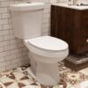 DeerValley Elongated Two-Piece Toilets for Bathrooms, ADA Height 17.5" Comfort Chair Height Toilet Bowl With Soft Close Seat, Dual Flush Toilet 1.1/1.6 GPF and MaP 1000g, 12” Rough in White Toilet