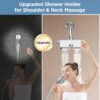 Filtered Shower Head with Handheld Combo - Dual 2-in-1 Spa System with Massage Shower Head and 10 Modes Hand Held Shower Head, High Pressure, Built in Power Wash Mode (Chrome)