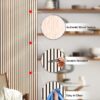 Wood Panels for Wall, Time-Saving Installation, Versatile Wood Slat Wall Decor, Enhanced Acoustic & Sound Proof Fluted Design for Home & Office, 2 Pcs White Oak, 47.2x23.6 Inch