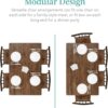 Best Choice Products 5-Piece Metal and Wood Indoor Modern Rectangular Dining Table Furniture Set for Kitchen, Dining Room, Dinette, Breakfast Nook w/ 4 Chairs - Drift Brown