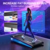 YHR Incline Walking Pad 3 in 1 Under Desk Treadmill, 2.5HP Low Noise Walking Treadmill, Portable Jogging Running Machine for Home Office, APP Remote Control, LED Display, Installation Free