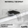 Shower System with Tub Spout, Wall Mounted Shower Faucet Set for Bathroom with 12 Inch Rain Shower Head and Handheld Shower Head Set, Matte Black