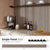 Wood Slat Acoustic Panels, 94.5" x 12.6" Each Soundpoof Wooden Slat Wall Panel - Walnut, 4 Pack