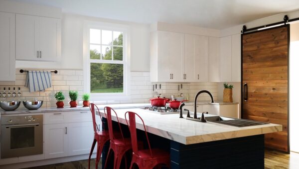 Brookings Shaker Unassembled Wall Kitchen Cabinet W2430, 24 W x 12 D x 30 H, Painted White, Solid Wood, Design House, 561720