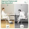 Snailax Footrest for Under Desk at Work, Heated Ergonomic Foot Stool, Adjustable Height, 2 Heating Levels & 3 Vibrating Massage Modes, Gaming Office Home Use