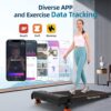 Walking Pad Treadmill Under Desk Treadmill,Walking Pad Treadmills for Home Portable Treadmill with Remote Control,2.5HP Brushless Motorized Walking Treadmill,2 in 1 Treadmill for Home Office
