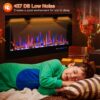 36" Electric Fireplace Inserts - Recessed Fire Place and Wall Mounted Fireplace Heater with Remote Control, Touch Screen Indoor Faux Floating Fireplace, Timer, Adjustable Flame Color, 750 | 1500W