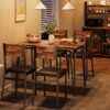 IDEALHOUSE Dining Table for 4, Small Table and Chairs Set of 4, Dinette Set for 4, Dinner Table Set, 5 Piece Kitchen & Dining Room Sets for Small Space, Apartment (Vintage, Dining Table with 4 Chairs)