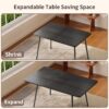 7-Piece Dining Table for 4-6, 63” Large Extendable Dining Table Set for 6, Kitchen Table Set for Apartment and Living Room, Black